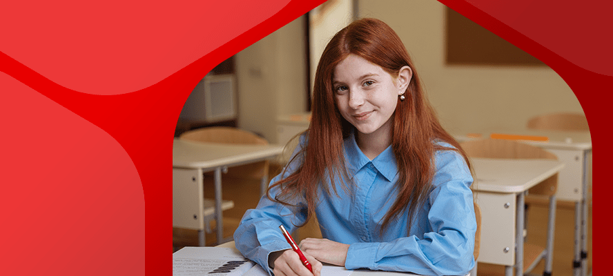 Girl in classroom study.ua