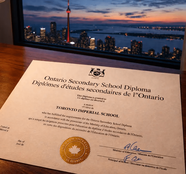 Canadian International High School, диплом OSSD